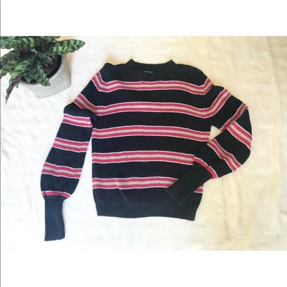 The Fifth Label Defense Striped Sweater Navy & Red - Picture 2 of 4